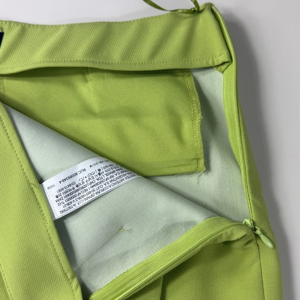 ZARA Skort Women Medium Green Mini Skirt Shorts Chic Minimalist Streetwear - Picture 8 of 9